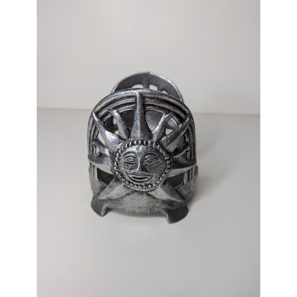 Celestial Sun/Moon Pewter Candle/Letter/Napkin Holder